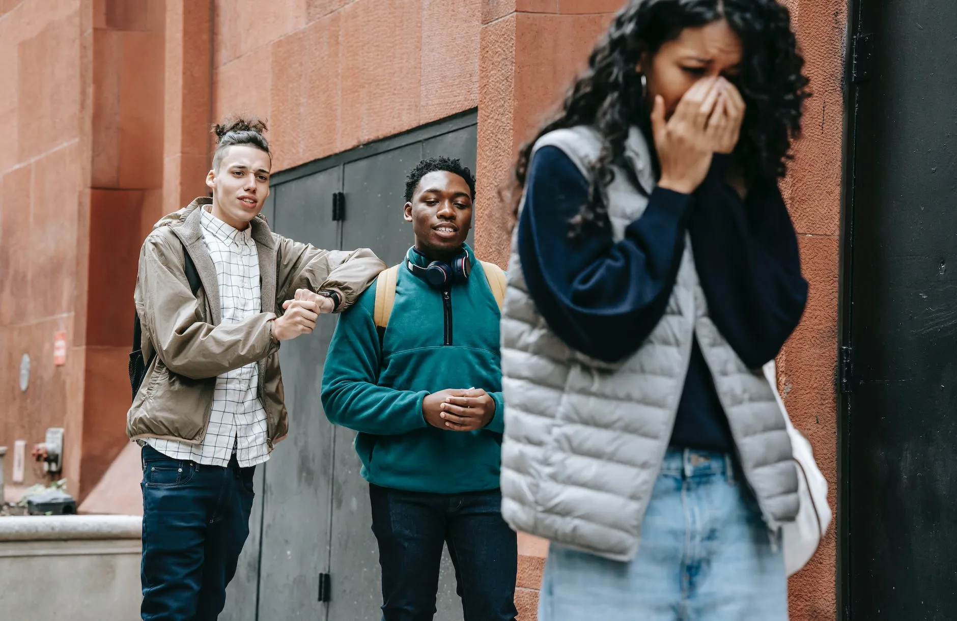 30+ Brilliant new month messages for your loved ones 11 diverse young men bullying crying ethnic lady