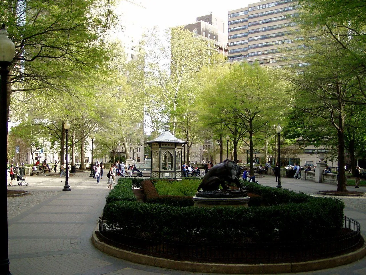 A Springtime Scene In The Center Of Rittenhouse Square, Philadelphia, USA, Near one of the hotels listed by Historic Hotels Of America