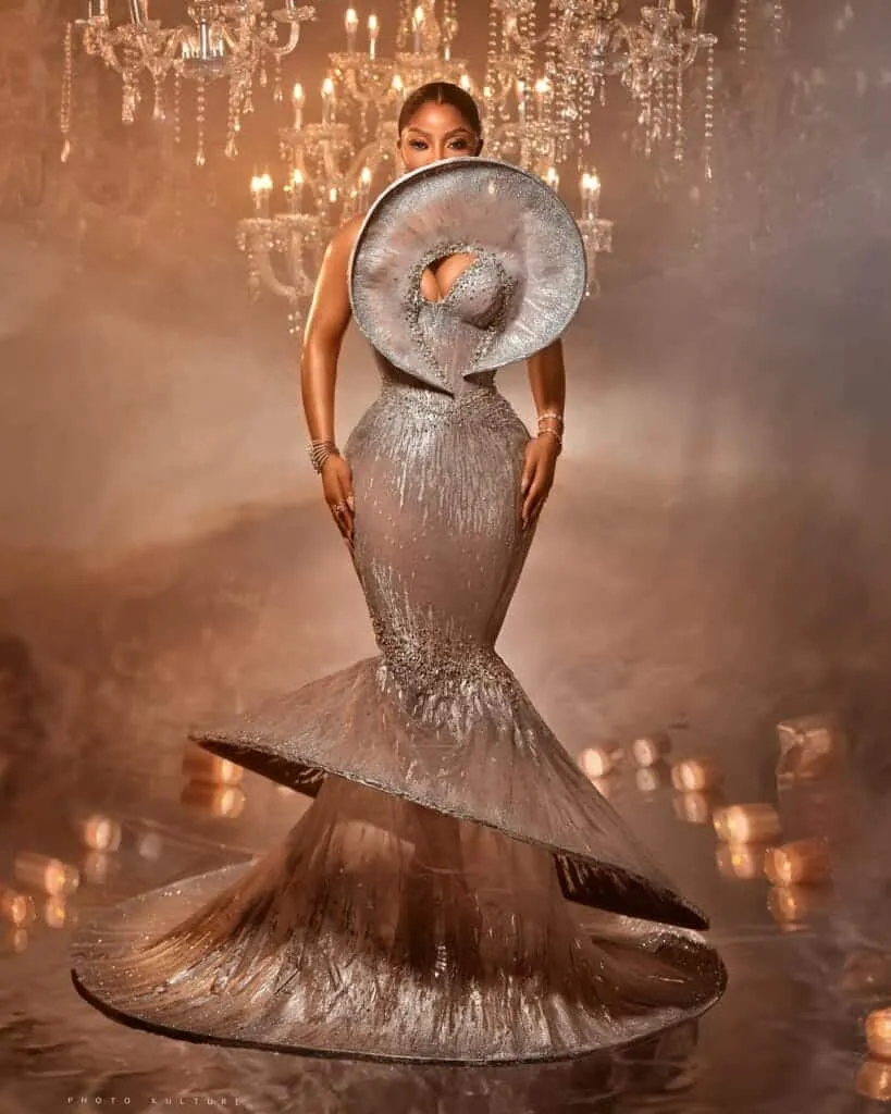 Veekee James' Top Ten Stunning Creations of 2024 7 Toke Makinwa in Veekee James Wearable Art