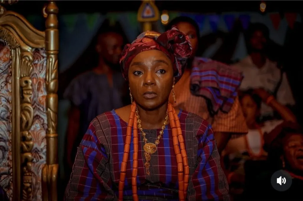 Nigerian actress Chioma Chukwuka in a scene from the movie "Seven Doors".