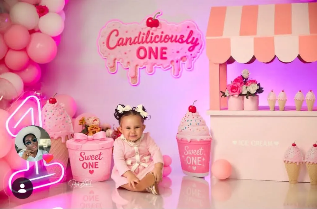 Media personality Toke Makinwa shares the first picture of her daughter, Yakira Eliana, as she celebrates her first birthday